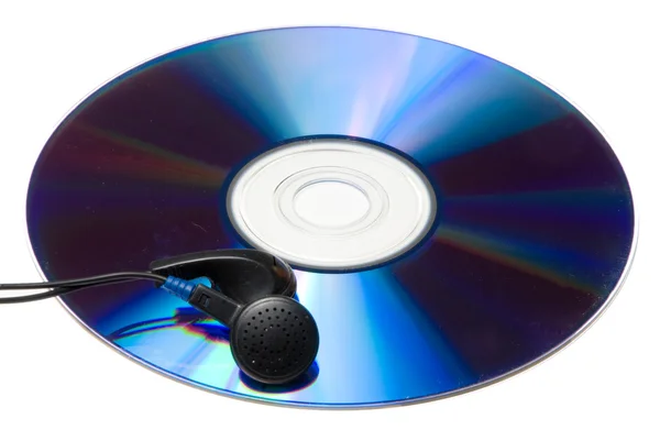 Наушники и CD — стоковое фото