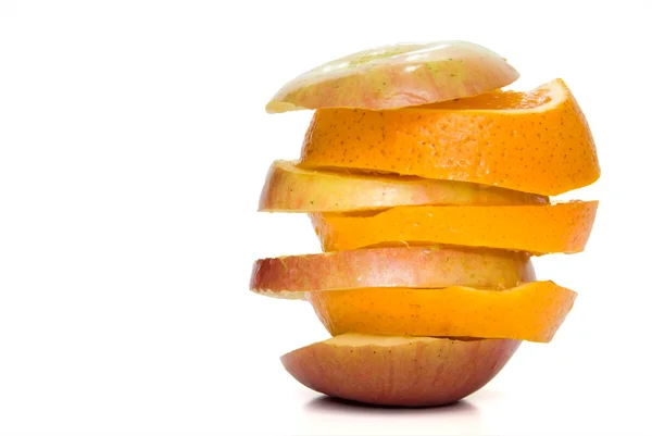 苹果和橙子片 — 图库照片