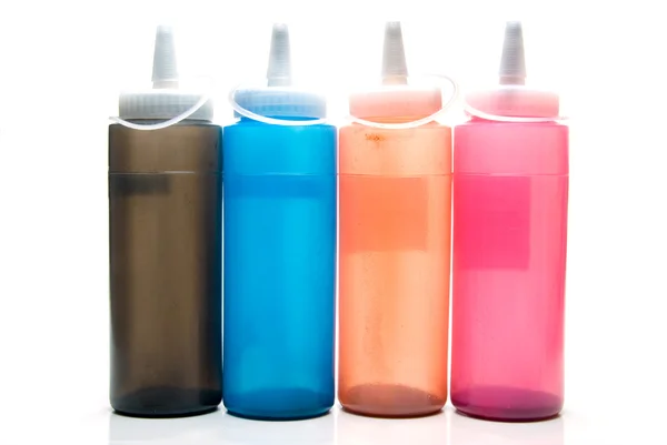 Farbflaschen — Stockfoto