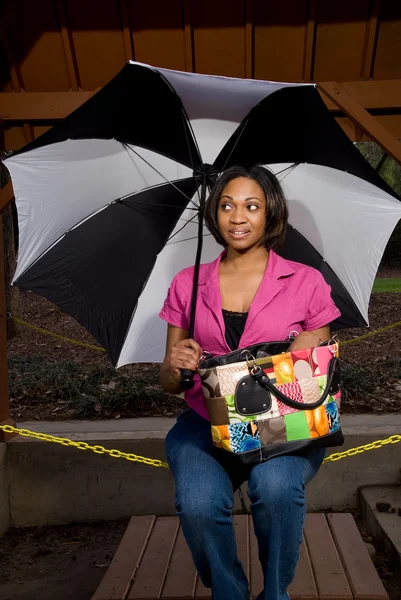 Woman with Umbrella — Stock Photo, Image