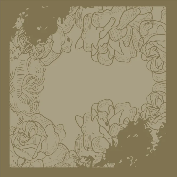 Hintergrund mit handbemalten Rosen — Stockvektor