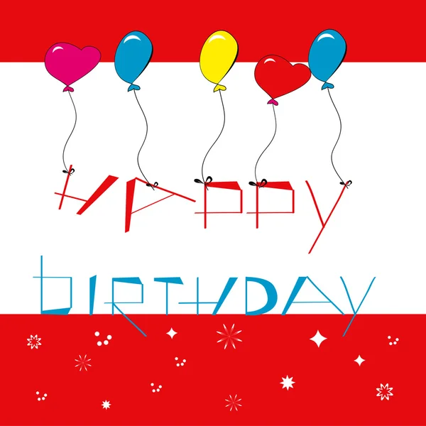 Happy Birthday Hintergrund mit Luftballons — Stockvektor