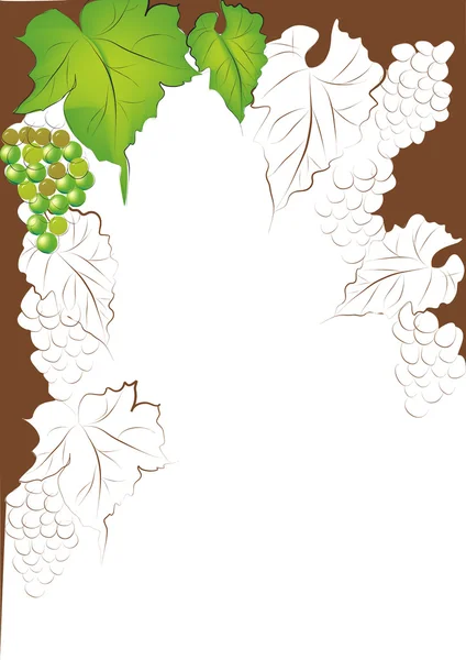 Фон с виноградом — стоковый вектор