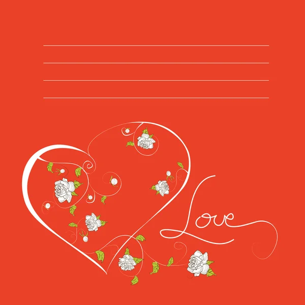 La carte de la Saint-Valentin — Image vectorielle