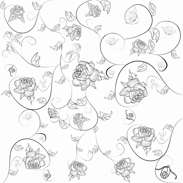 Hintergrund mit Rosen Blumen — Stockvektor