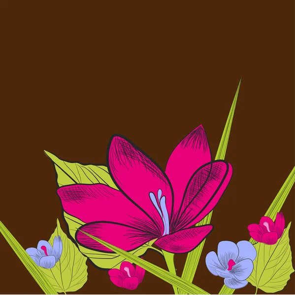 Fond décoratif avec violet — Image vectorielle