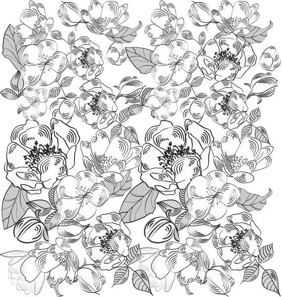 Arrière-plan avec ornement floral — Image vectorielle