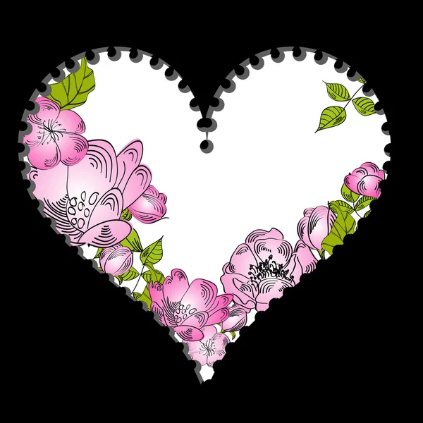 Цветы на день святого Валентина — стоковый вектор