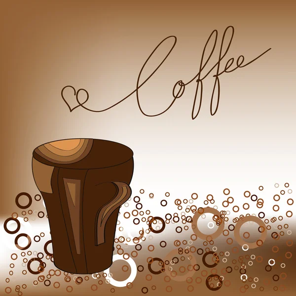 Een kop koffie. — Stockvector