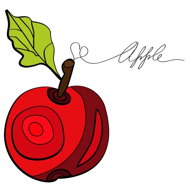 Decoratieve apple — Stockvector