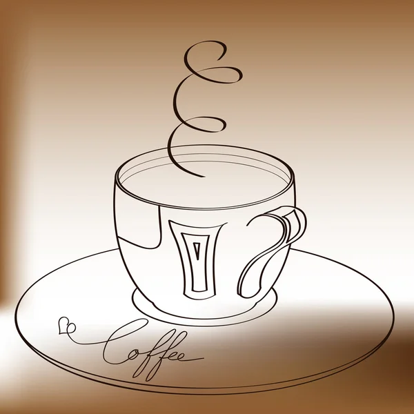 En kopp kaffe med inskription — Stock vektor