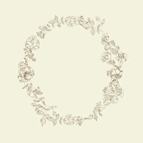 Floral lettertype. alfabet o — Stockvector
