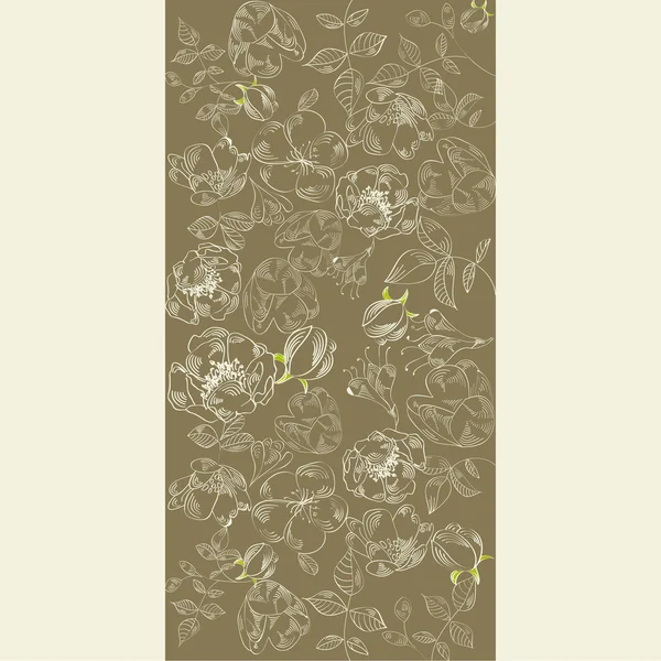 Vintage bakgrund med blommor — Stock vektor