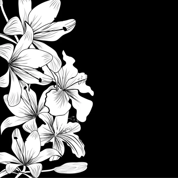 白花的背景 — 图库矢量图片