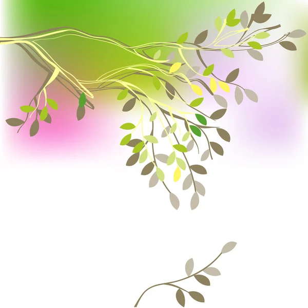 Fond avec branche de printemps — Image vectorielle
