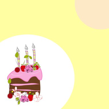 Template for birthday card clipart