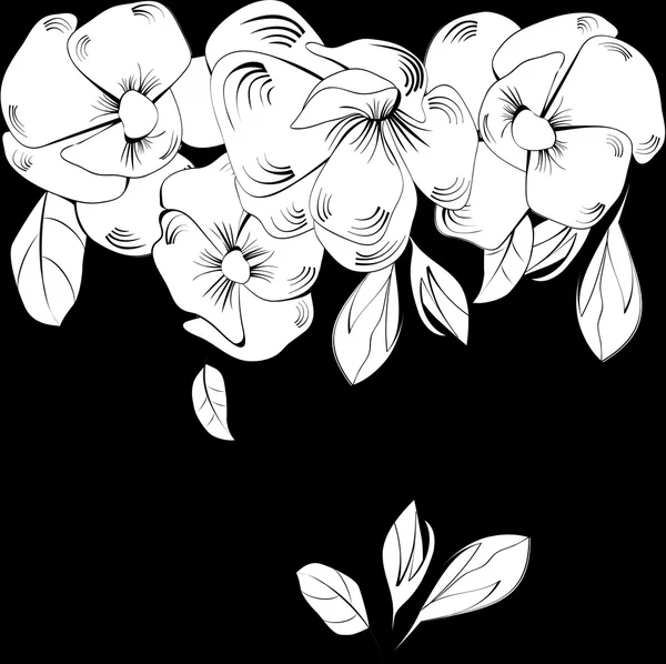 Dekorativer Hintergrund mit Blumen — Stockvektor