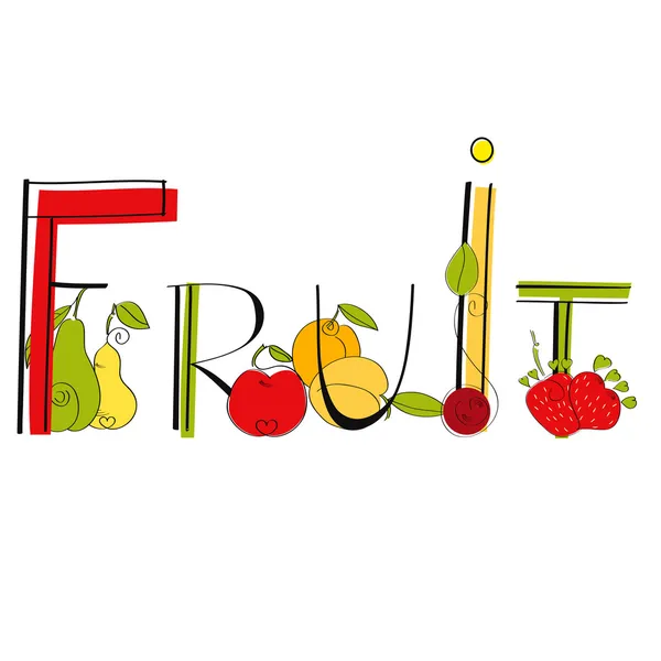 Frutas — Vetor de Stock