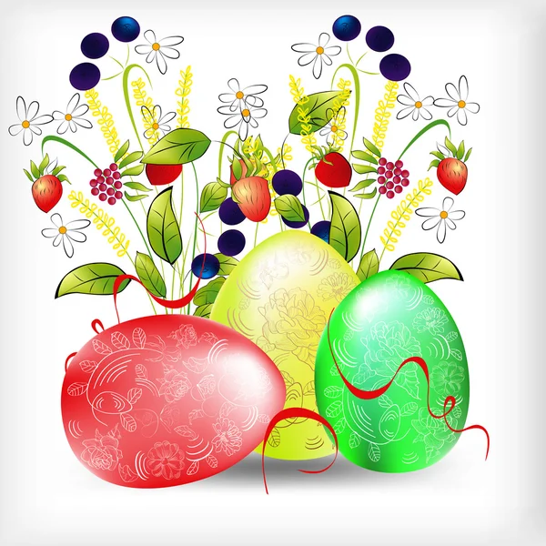 Contexte avec oeuf de Pâques — Image vectorielle
