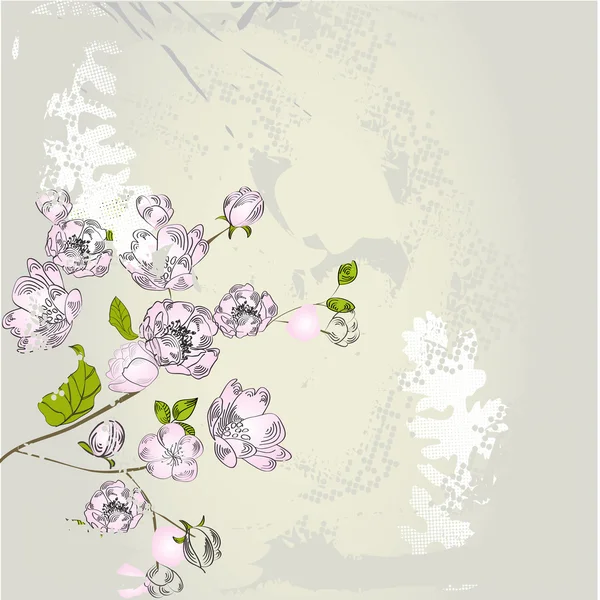Fond de printemps stylisé — Image vectorielle