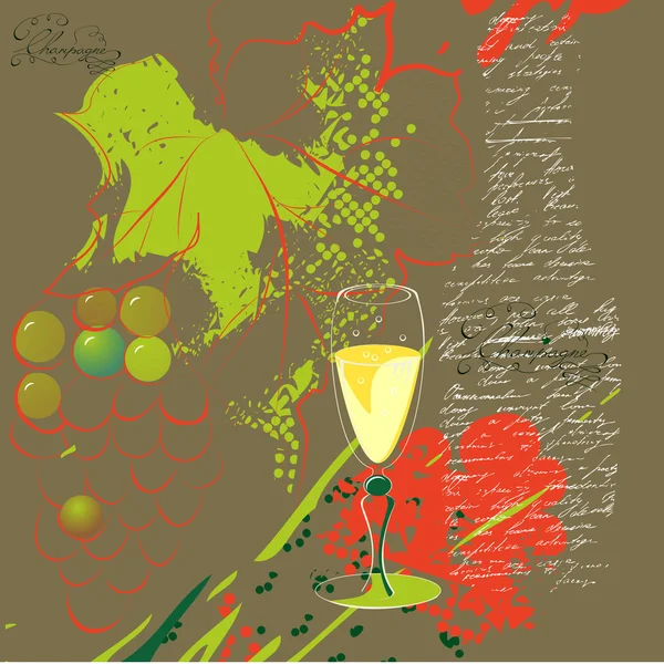 Verre de champagne — Image vectorielle