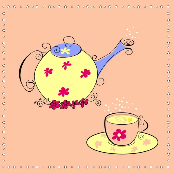 Teaszertartás — Stock Vector