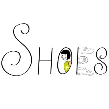 Inscription SHOES clipart