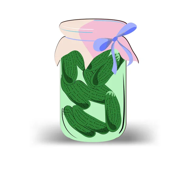 Jar のきゅうり — ストックベクタ