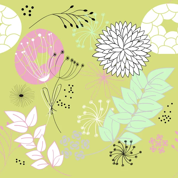 Κομψό floral μοτίβο άνευ ραφής — Διανυσματικό Αρχείο