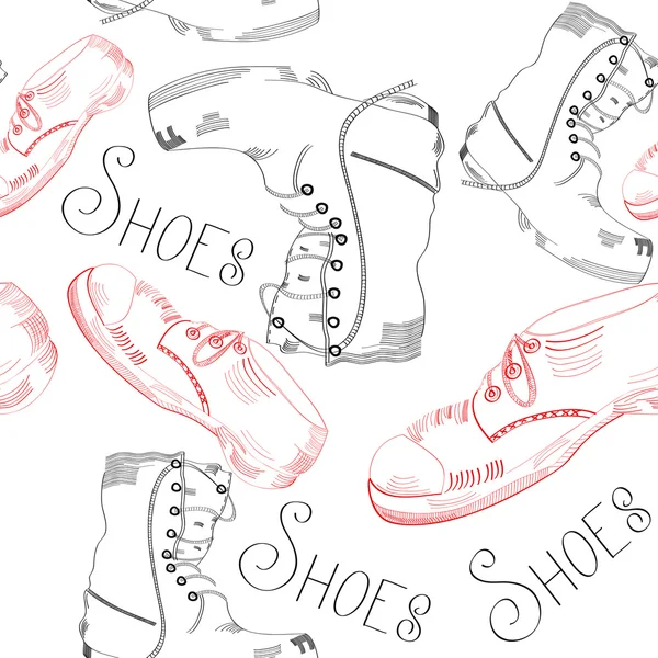 Naadloze patroon met schoenen — Stockvector