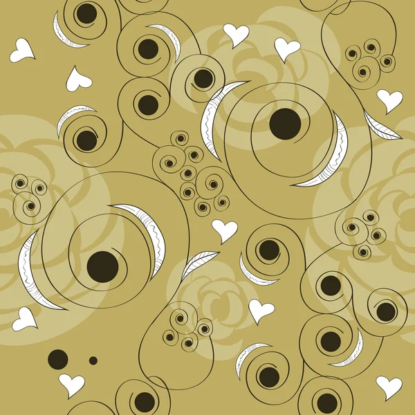 Motif floral sans couture avec cercle — Image vectorielle