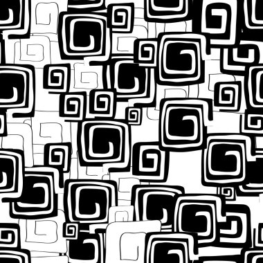 Black and white seamless pattern clipart