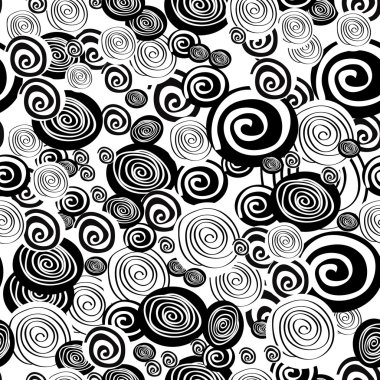 Black and white seamless pattern clipart