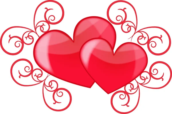 Srdeční láska — Stockový vektor