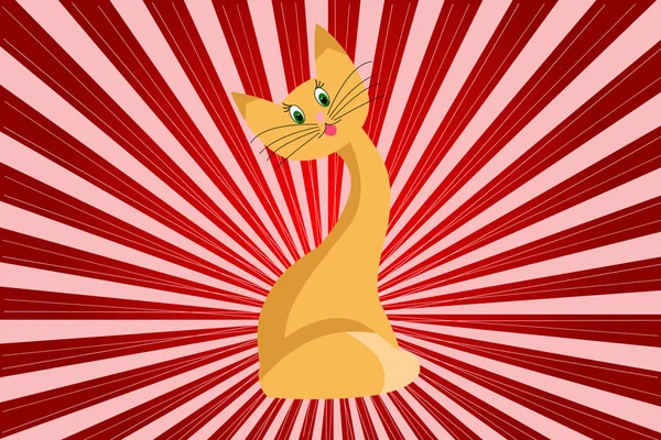 Kırmızı kedi — Stok Vektör