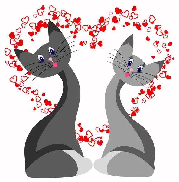 Amour de chat — Image vectorielle