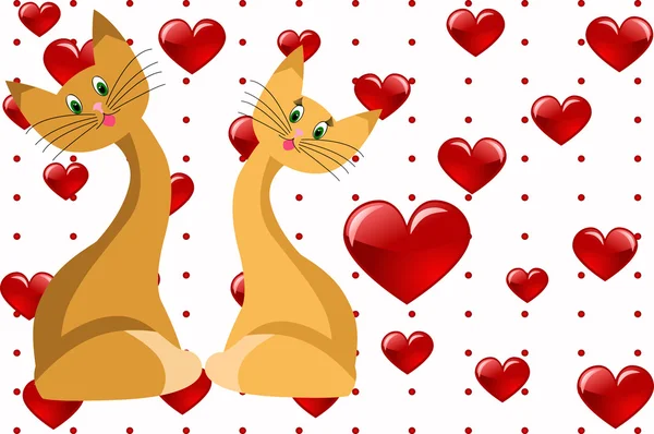 Amour de chat — Image vectorielle