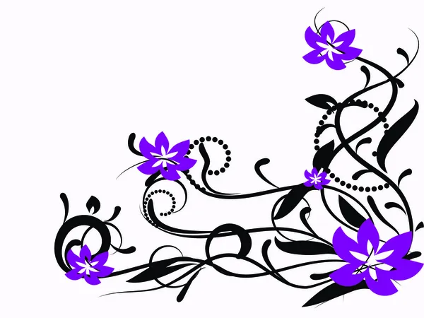 Patrón de flores decorativamente — Vector de stock