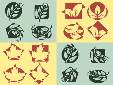 Nature logos set clipart