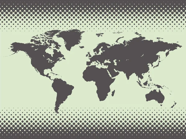 Kaart van de wereld. vectorillustratie — Stockvector