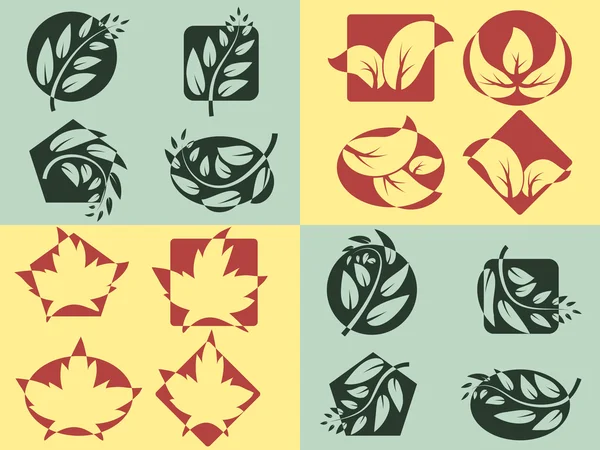 自然のロゴ セット — ストックベクタ
