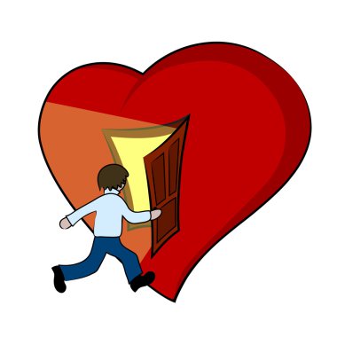 Open heart clipart