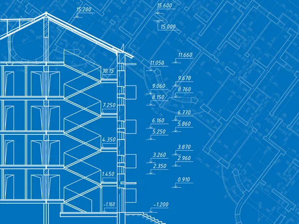 Stavební zázemí. plán domu 2 — Stockový vektor
