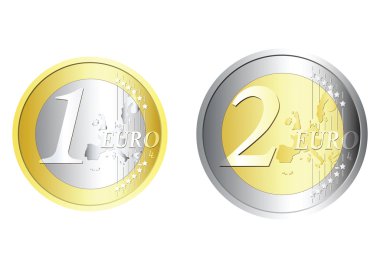 Euro coins clipart