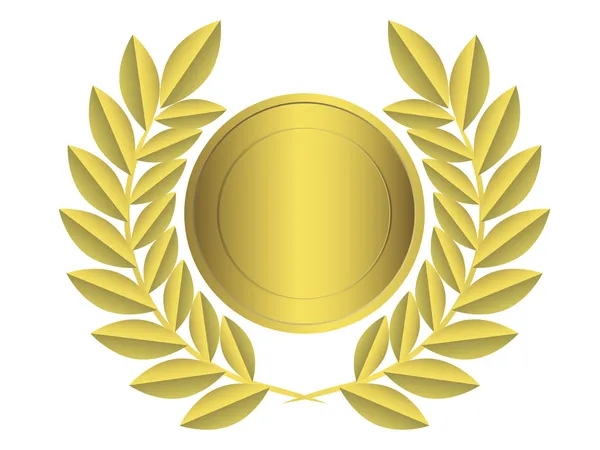 Couronne de laurier d'or — Image vectorielle