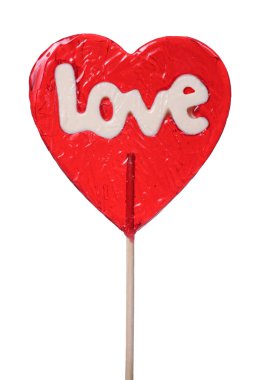 Heart shaped lollipop clipart