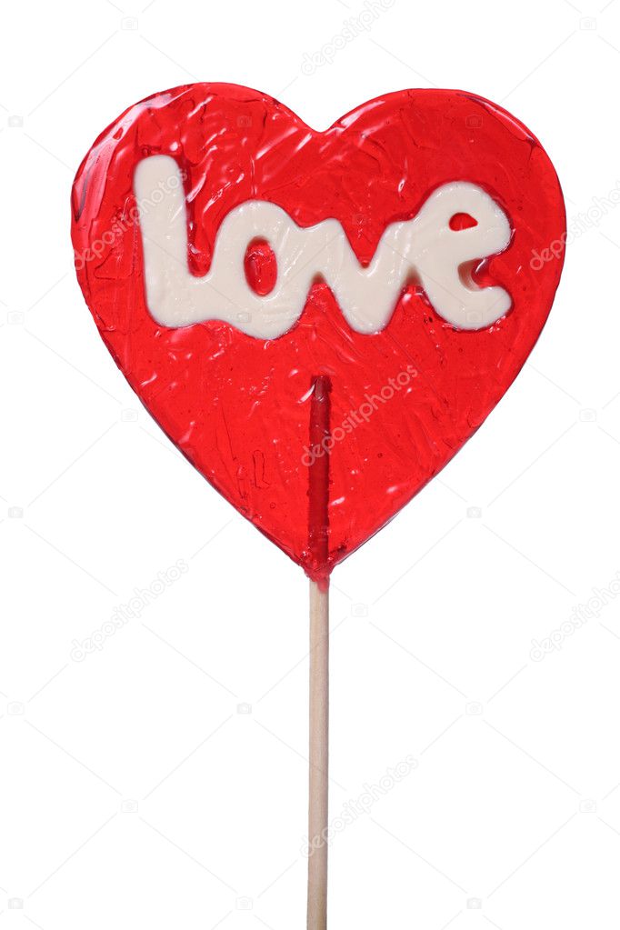 Heart shaped lollipop