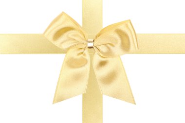 Big gold holiday bow clipart