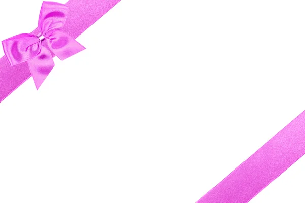 斜めのピンクの弓 — ストック写真