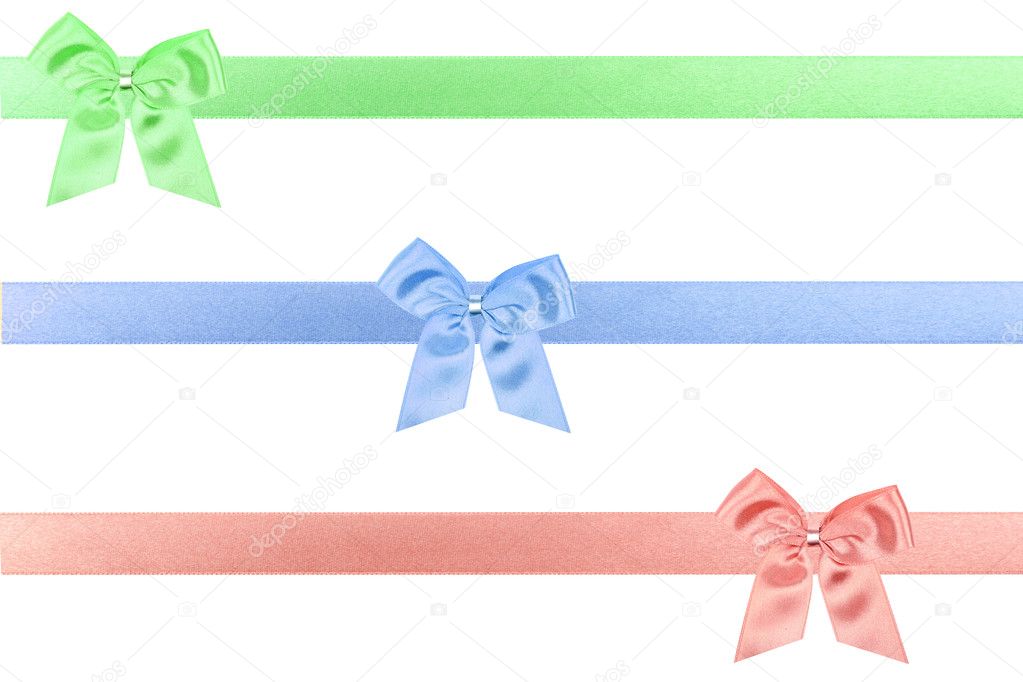 3 colored holiday bow